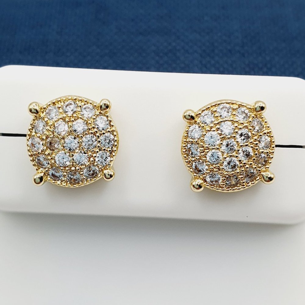 - 14K Gold Plated Cubic Zircon Earrings, INUS1BR323